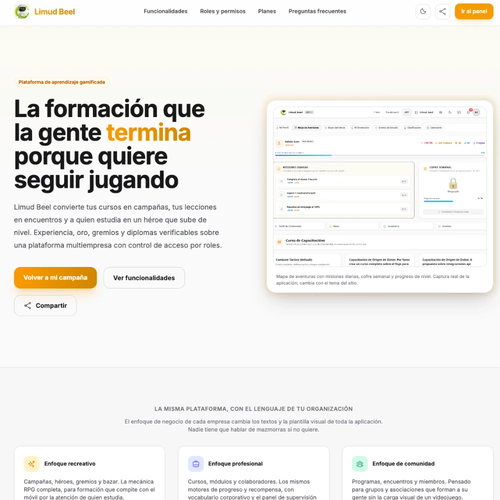 Limud Beel - Campus Virtual LMS en Tiempo Real